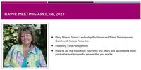 IBAWR April 2023 Meeting